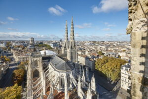 Ancient Saint Andre cathedral in Bordeaux historic center. Aquitaine, France