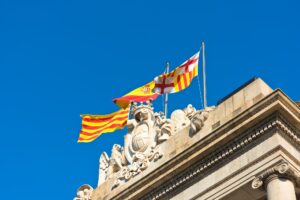 Flags of Spain, Barcelona and Catalonia