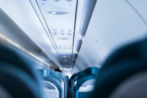Modern inside of aircraft
