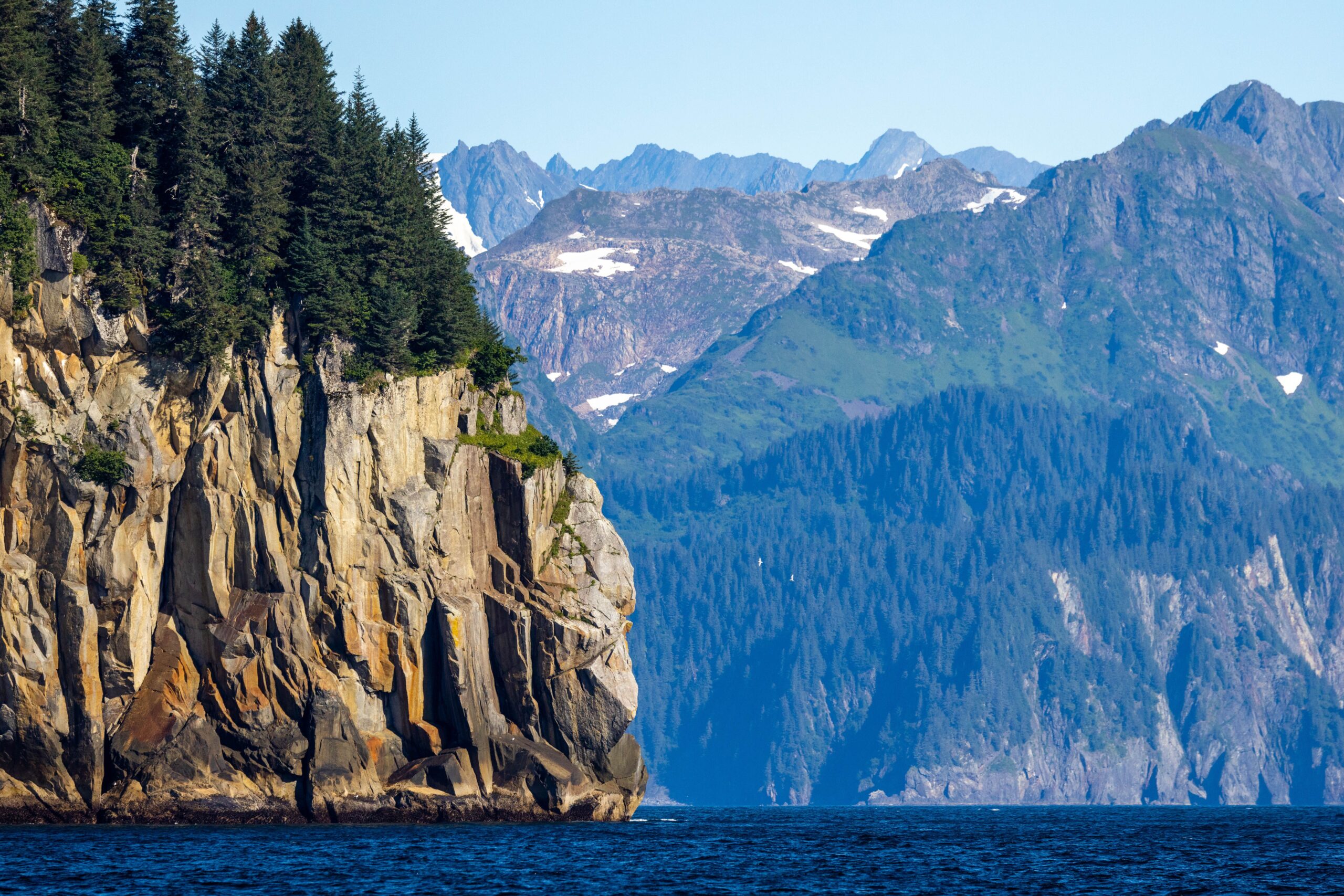 ocean landscape in Kenai Fjords National Park